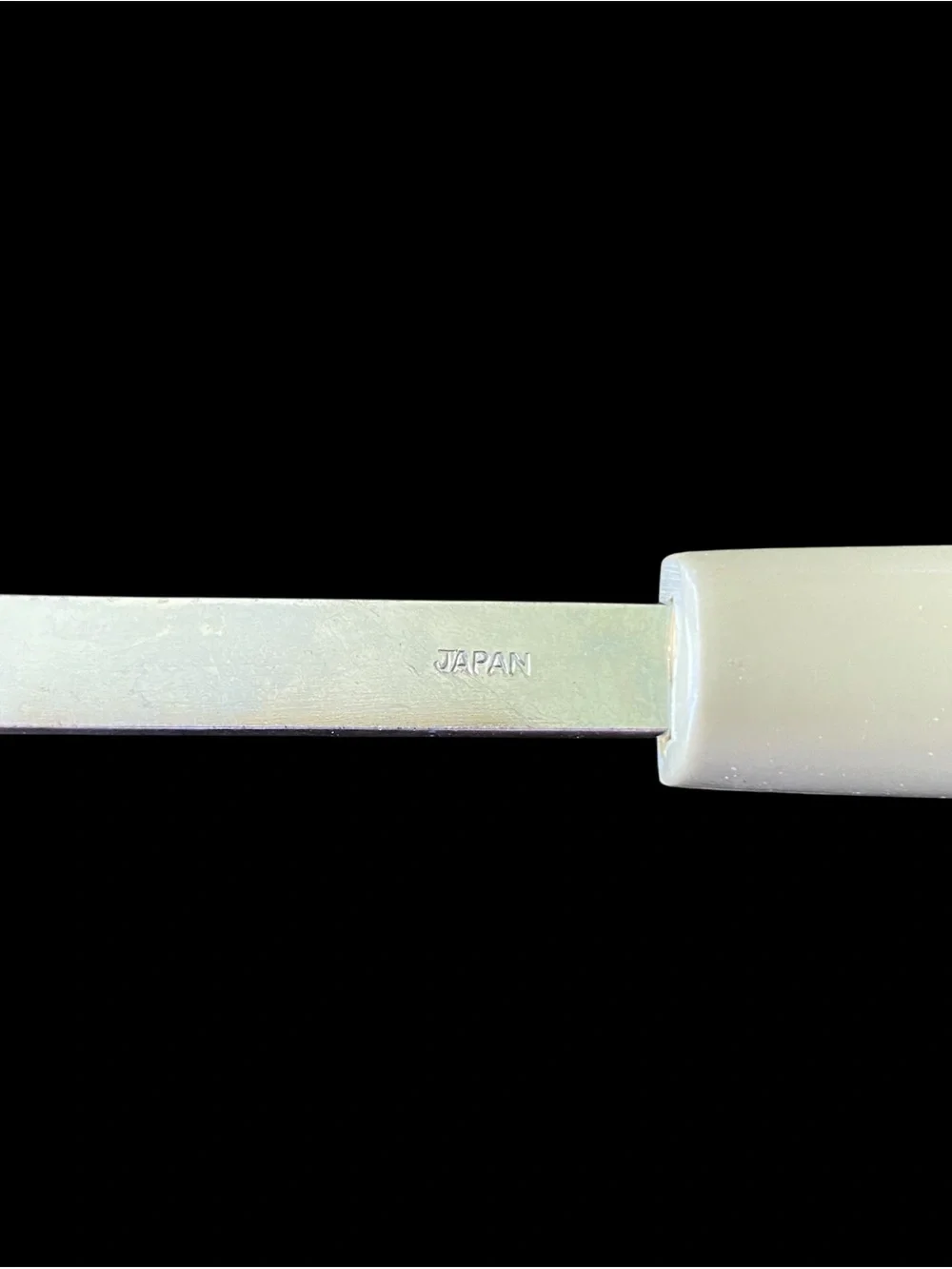 Vintage Meat Carving Serving Fork Stainless Steel Beige Plastic Handle Japan MCM